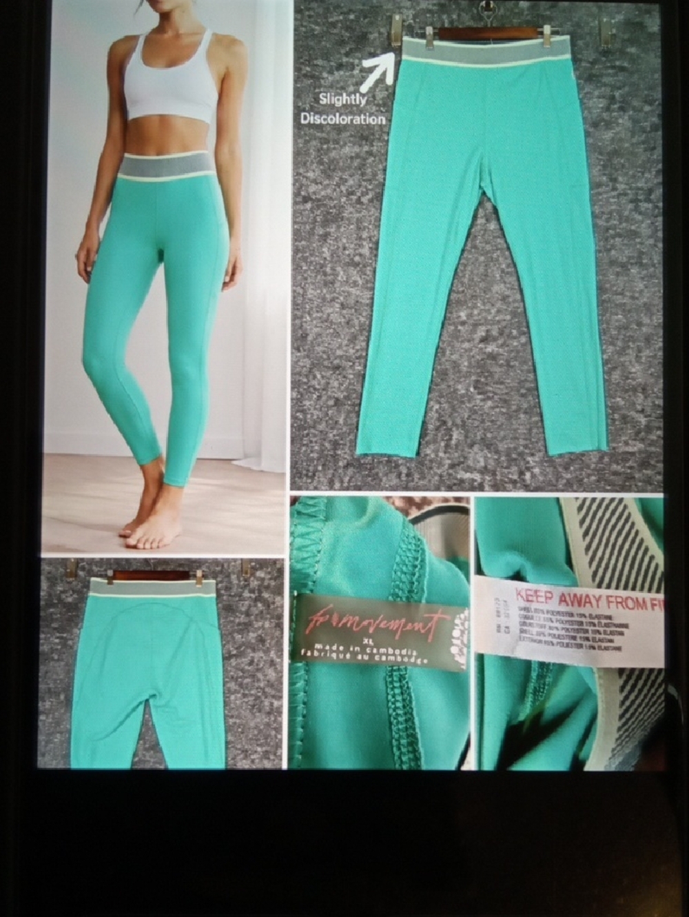 Free People Movement Leggings Athletic Yoga Performance Ankle Womens XL